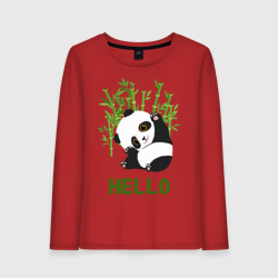 Женский лонгслив хлопок Panda Hello