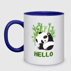 Кружка двухцветная Panda Hello