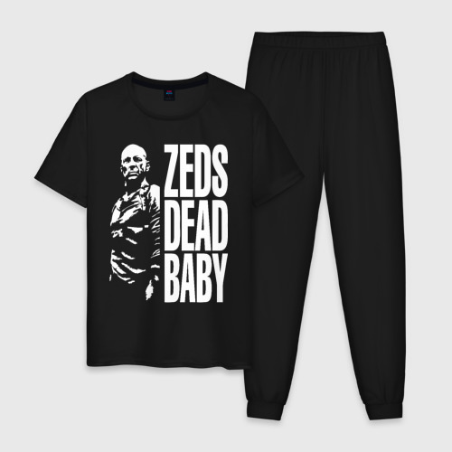 Мужская пижама хлопок Zed is dead baby, цвет черный