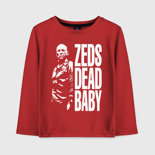 Детский лонгслив хлопок Zed is dead baby, цвет красный