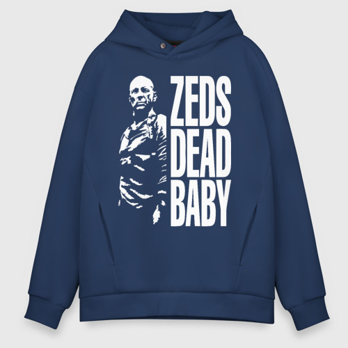 Мужское худи Oversize хлопок Zed is dead baby, цвет темно-синий