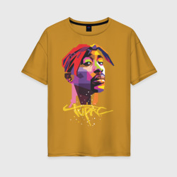 Женская футболка хлопок Oversize 2PAC