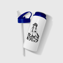 Бутылка для воды с трубочкой Cowboy Bebop logo - фото 2