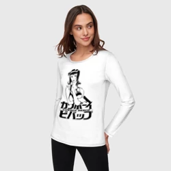 Женский лонгслив хлопок Cowboy Bebop logo - фото 2