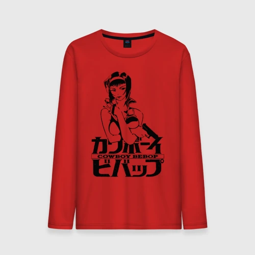 Мужской лонгслив хлопок Cowboy Bebop logo