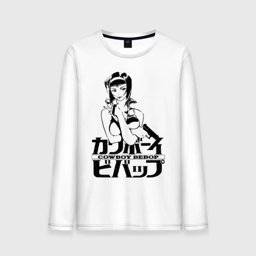 Мужской лонгслив хлопок Cowboy Bebop logo