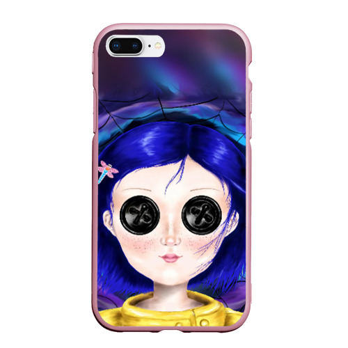 Чехол для iPhone 7Plus/8 Plus матовый Coraline, цвет розовый