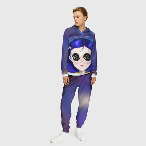 Мужской костюм с толстовкой 3D Coraline, цвет белый - фото 3