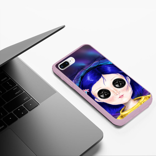 Чехол для iPhone 7Plus/8 Plus матовый Coraline, цвет розовый - фото 5