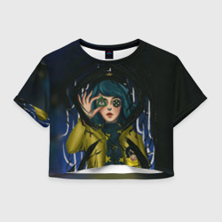 Женская футболка Crop-top 3D Coraline