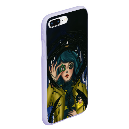 Чехол для iPhone 7Plus/8 Plus матовый Coraline, цвет светло-сиреневый - фото 3