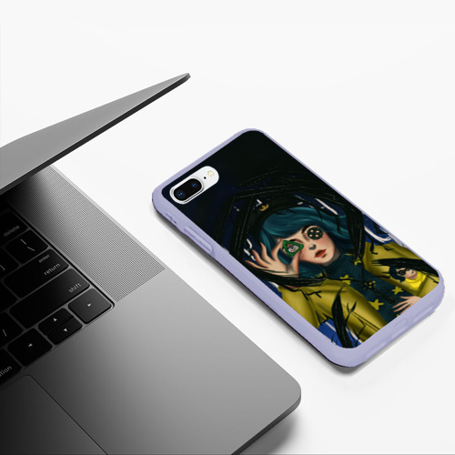 Чехол для iPhone 7Plus/8 Plus матовый Coraline, цвет светло-сиреневый - фото 5