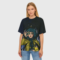 Женская футболка oversize 3D Coraline - фото 2