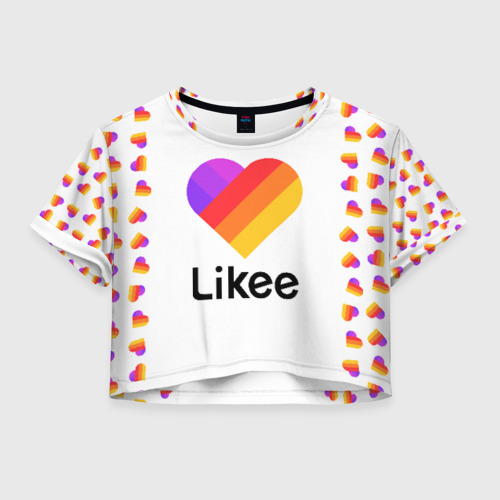 Женская футболка Crop-top 3D LIKEE Фото 01 Женская футболка Crop-top 3D LIKEE Фото 01