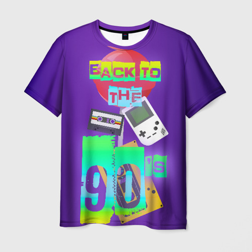 Мужская футболка 3D Назад в 90, цвет 3D печать