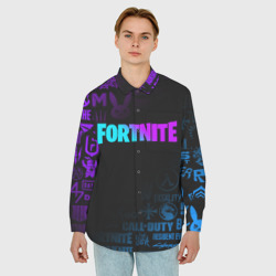 Мужская рубашка oversize 3D Fortnite - фото 2