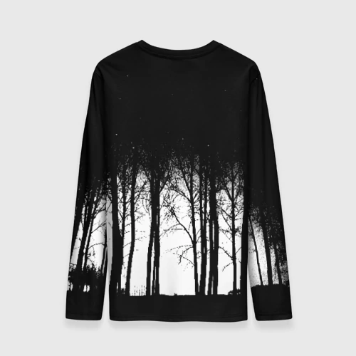 Мужской лонгслив 3D с принтом Burzum, вид сзади #1