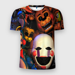 Мужская футболка 3D Slim Five nights at Freddys