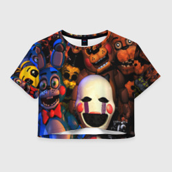 Женская футболка Crop-top 3D Five nights at Freddys