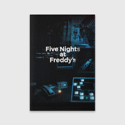 Обложка для паспорта матовая кожа Five nights at Freddys, цвет голубой