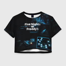 Женская футболка Crop-top 3D Five nights at Freddys
