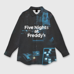 Женская рубашка oversize 3D Five nights at Freddys