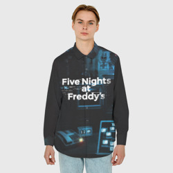 Мужская рубашка oversize 3D Five nights at Freddys - фото 2