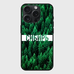 Чехол силиконовый для Apple iPhone 15 Pro Мax матовый Сибирь