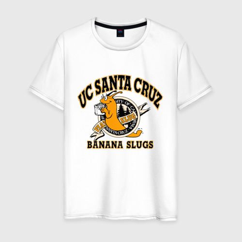 Мужская футболка из хлопка с принтом Uc Santa cruz, вид спереди №1