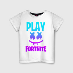 Детская футболка хлопок Fortnite x Marshmello