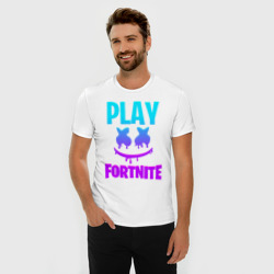 Мужская футболка хлопок Slim Fortnite x Marshmello - фото 2