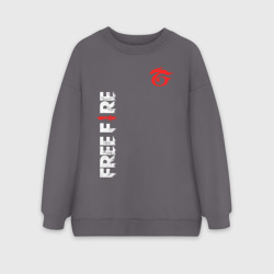 Женский свитшот oversize без начеса хлопок Garena free fire