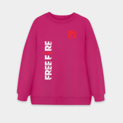 Женский свитшот oversize без начеса хлопок Garena free fire