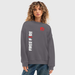 Женский свитшот oversize без начеса хлопок Garena free fire - фото 2