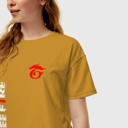 Женская футболка хлопок Oversize Garena free fire - фото 2