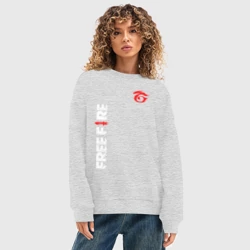 Женский свитшот oversize без начеса хлопок Garena free fire - фото 2