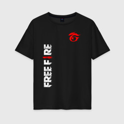 Garena free fire – Женская футболка хлопок Oversize с принтом купить со скидкой в -16%