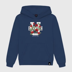 Женская толстовка хлопок Love u forever flowers