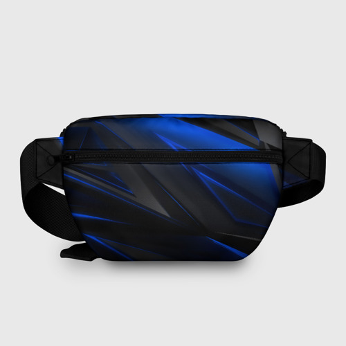 Поясная сумка 3D с принтом Blue and Black, вид сзади #1