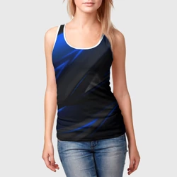 Женская майка 3D Blue and Black - фото 2