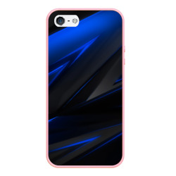 Чехол для iPhone 5/5S матовый Blue and Black