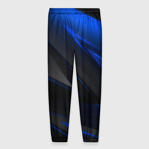 Мужские брюки 3D с принтом Blue and Black, вид сзади #1