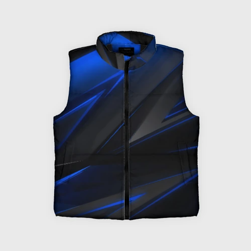 Детский жилет утепленный 3D Blue and Black