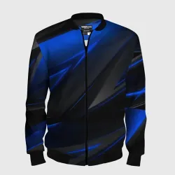 Мужской бомбер 3D Blue and Black