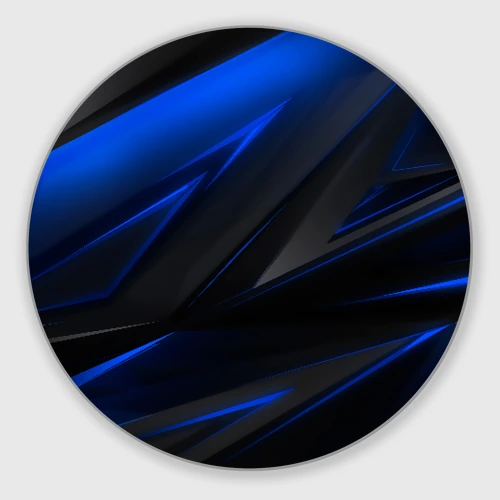 Круглый коврик для мышки Blue and Black