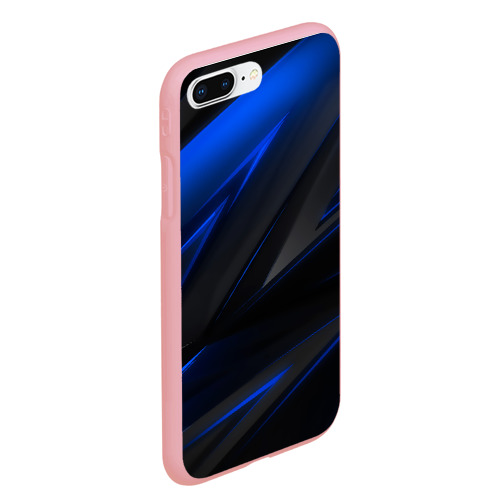 Чехол для iPhone 7Plus/8 Plus матовый с принтом Blue and Black, вид сбоку #3