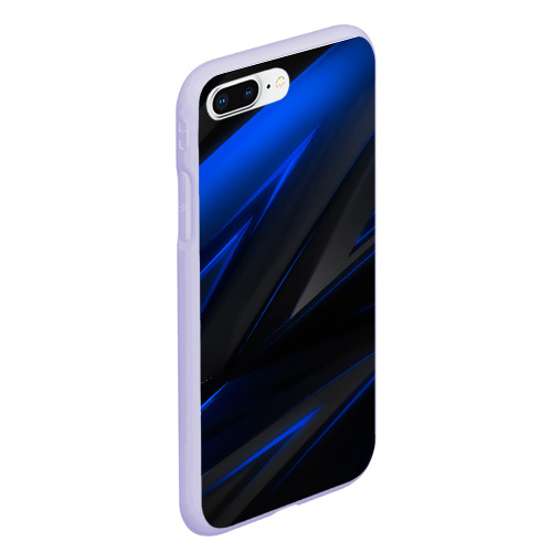 Чехол для iPhone 7Plus/8 Plus матовый Blue and Black, цвет светло-сиреневый - фото 3