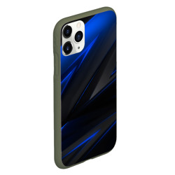 Чехол для iPhone 11 Pro матовый Blue and Black - фото 2