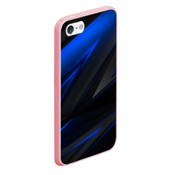 Чехол для iPhone 5/5S матовый Blue and Black - фото 2