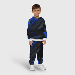 Детский костюм с толстовкой 3D Blue and Black - фото 2